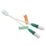 Double lumen needle-free IV extension line